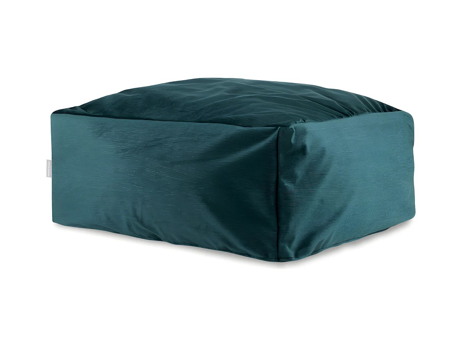 Puf de terciopelo desenfundable CORSO 50x50x25 cm bleu  mer