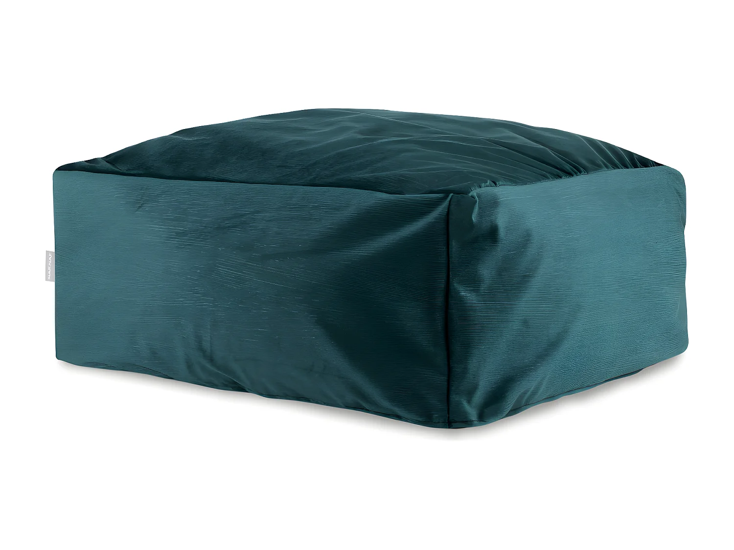 Pouf amovible en velours CORSO 50x50x25 cm bleu  mer