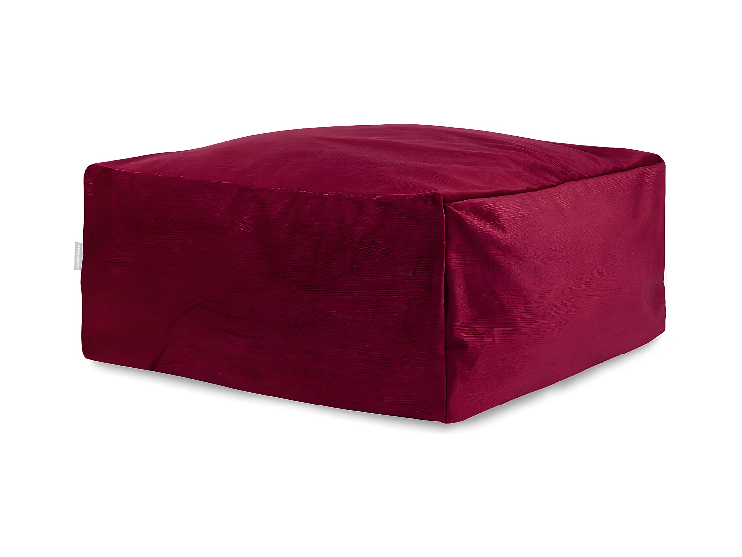 Puf de terciopelo desenfundable CORSO 50x50x25 cm rubis