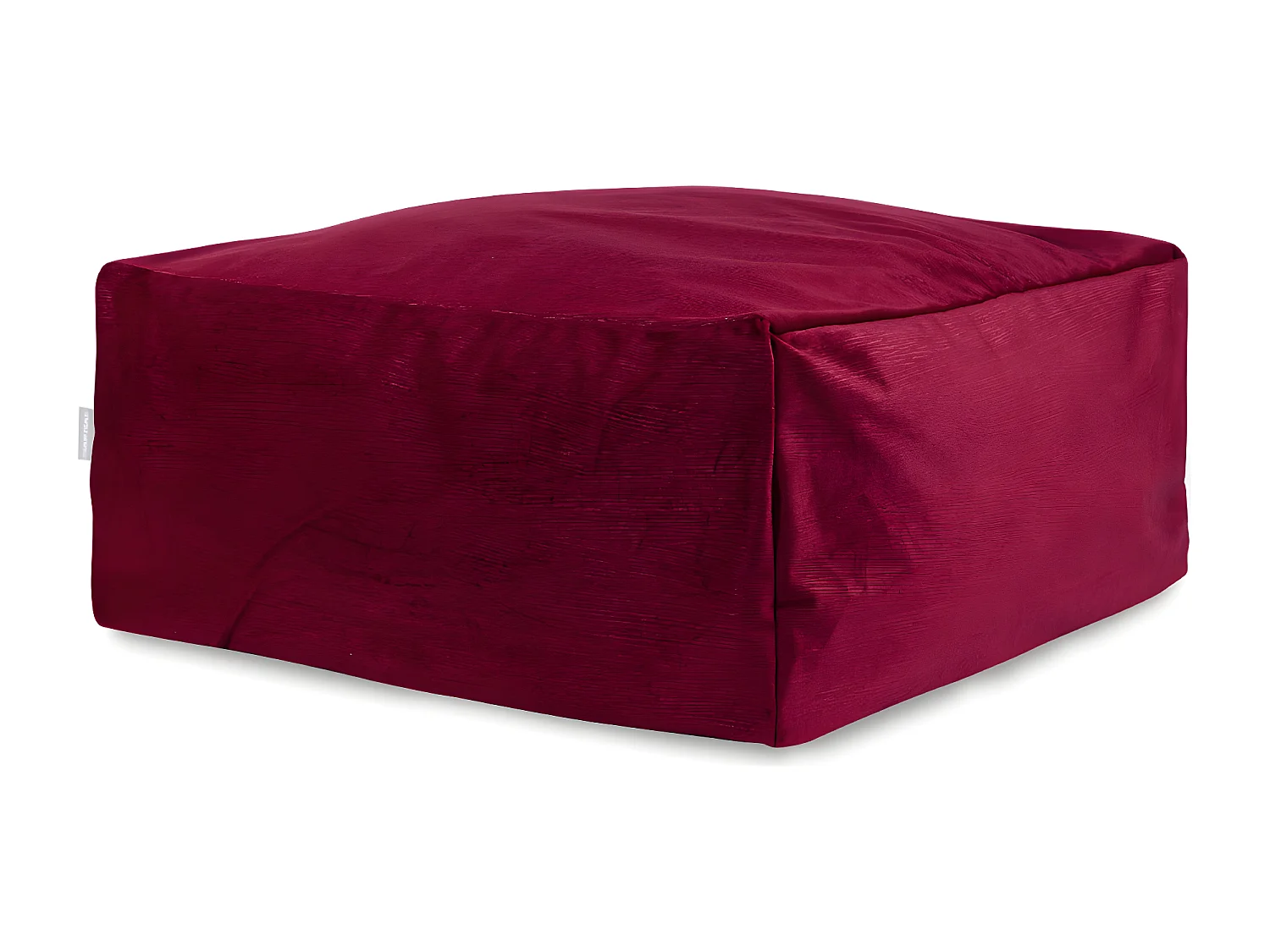 Puf de terciopelo desenfundable CORSO 50x50x25 cm rubis