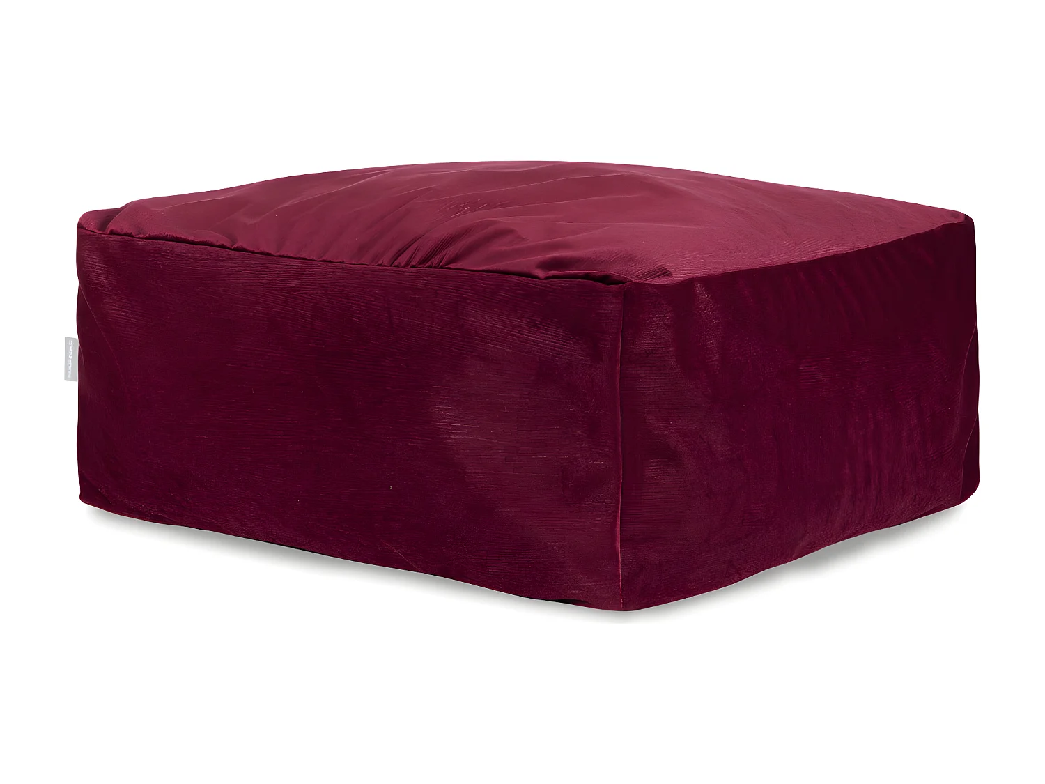 Puf de terciopelo desenfundable CORSO 50x50x25 cm vin