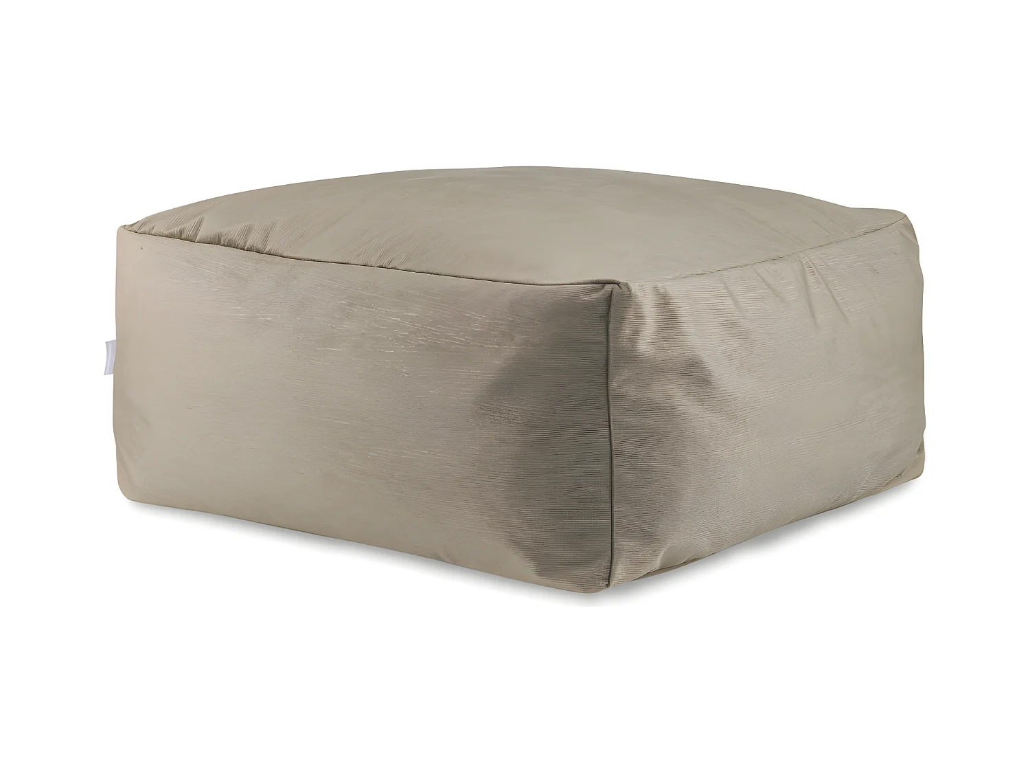 Pouf amovible en velours CORSO 50x50x25 cm taupe