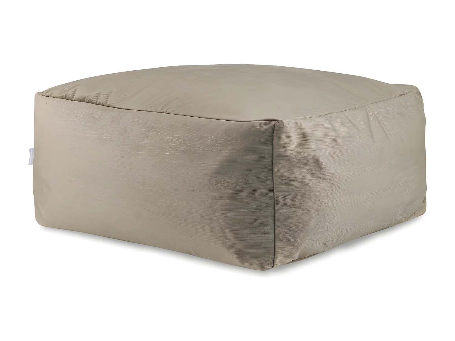 Pouf amovible en velours CORSO 50x50x25 cm taupe