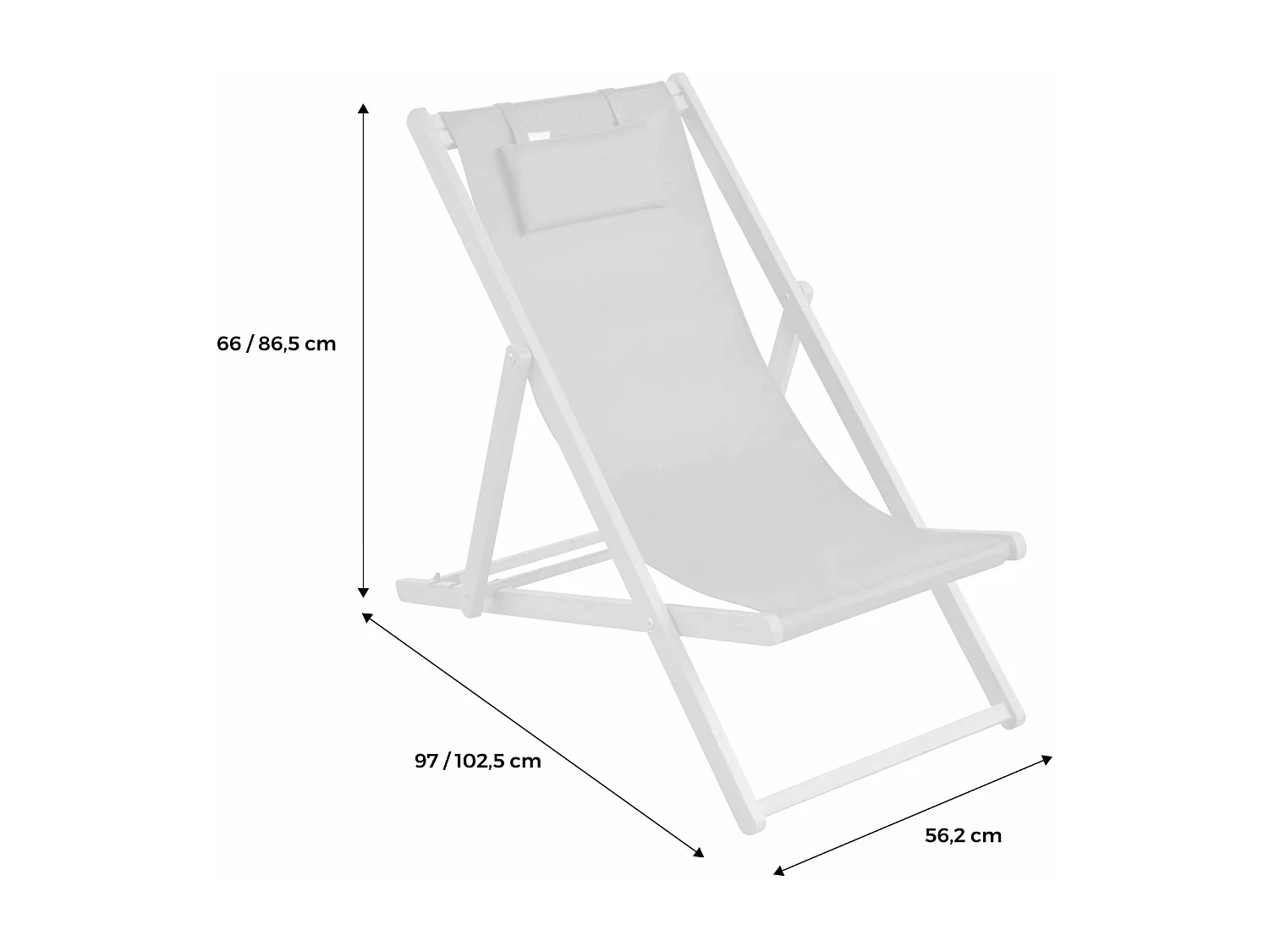 Silla plegable de madera de eucalipto, set de 2 gris pardo