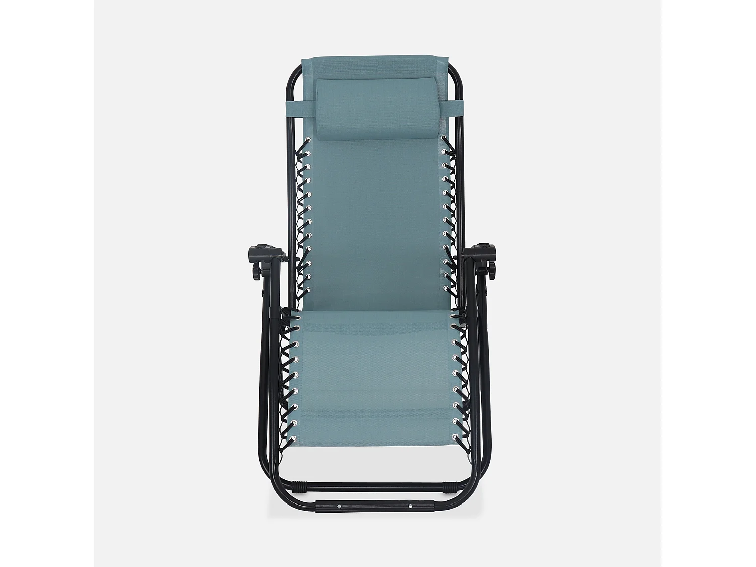 Tumbona plegable de textileno multiposición, set de 2 verde esmeralda