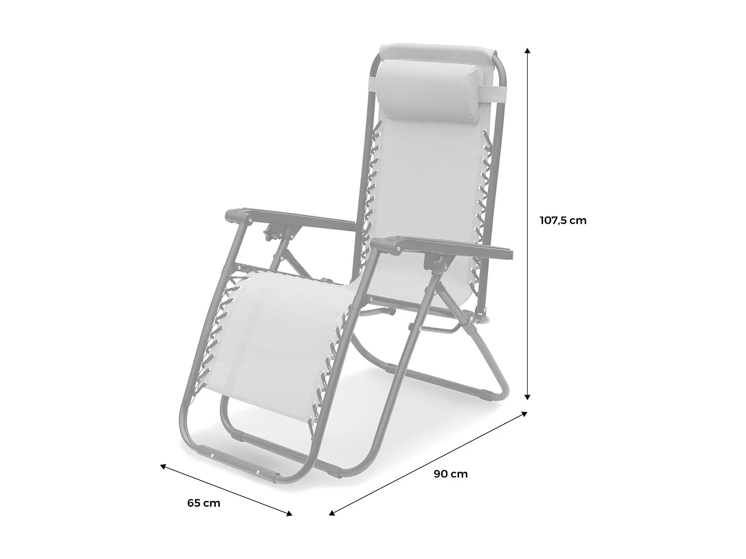 Tumbona plegable de textileno multiposición, set de 2 verde esmeralda