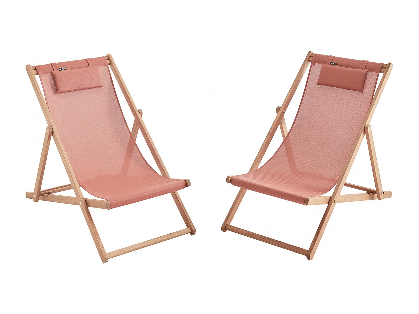 Silla plegable de madera de eucalipto, set de 2 terracotta