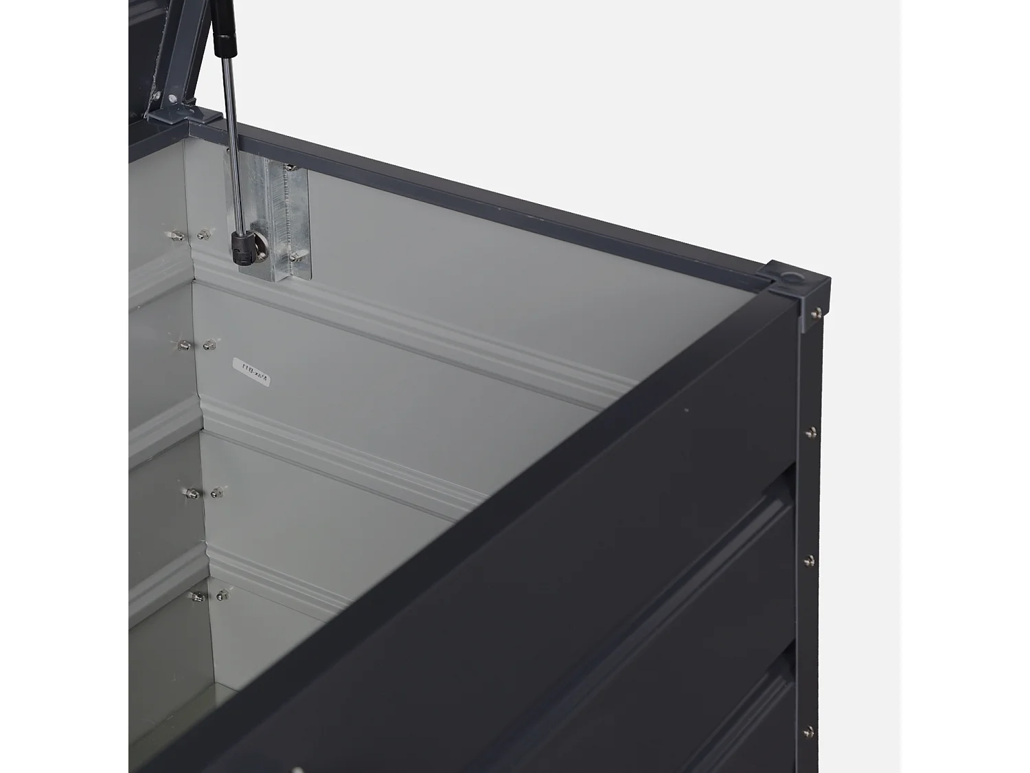 Baule da giardino in metallo, 385l, antracite