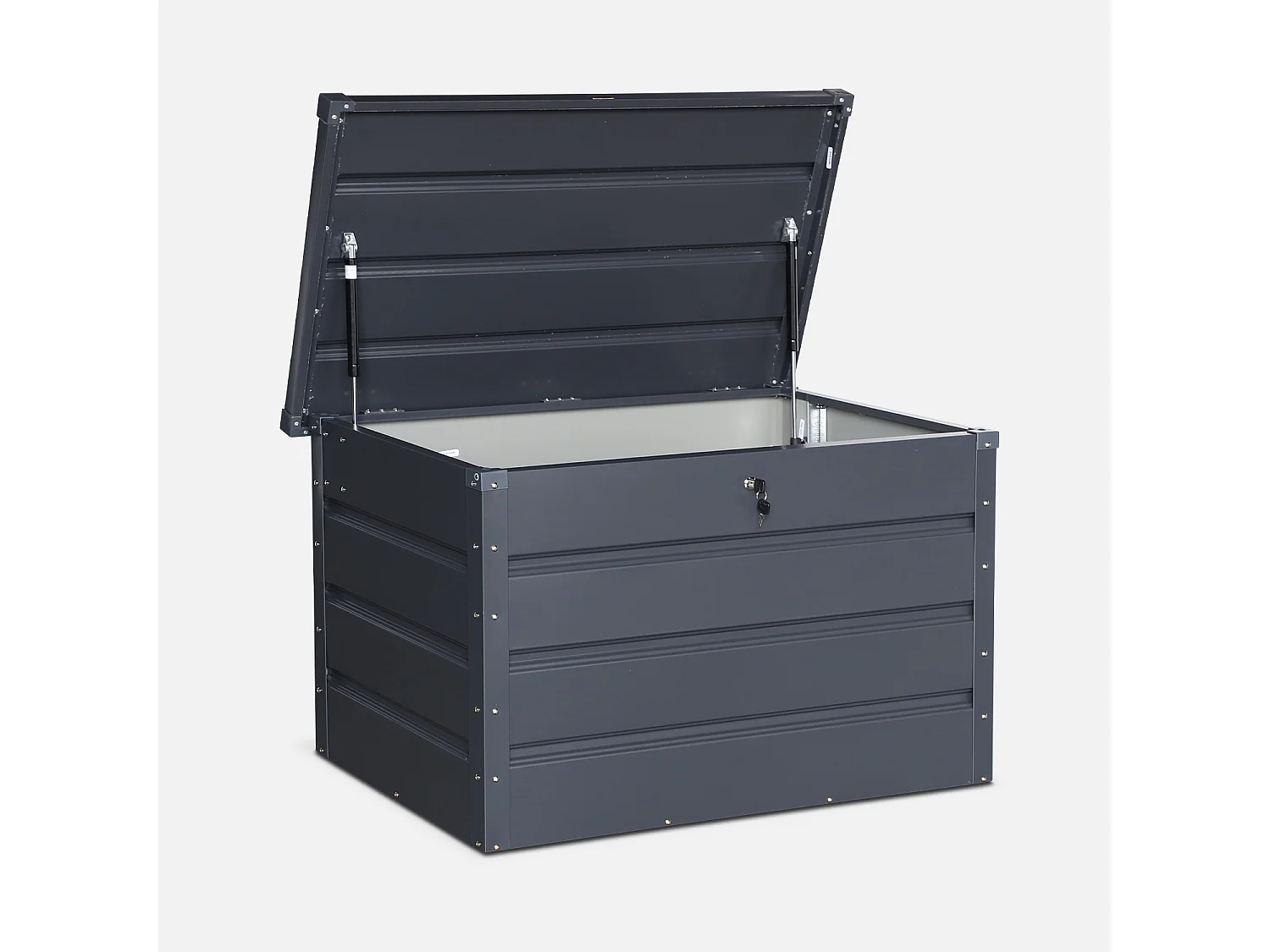 Coffre de jardin en métal -DALLAS - 285L anthracite