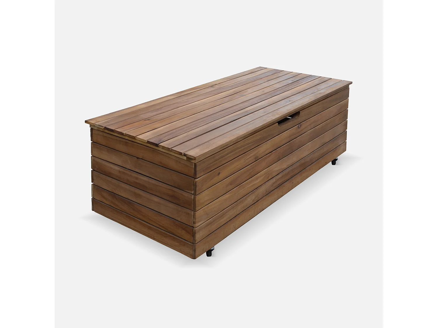 Baúl de jardín de madera, 110l marrón
