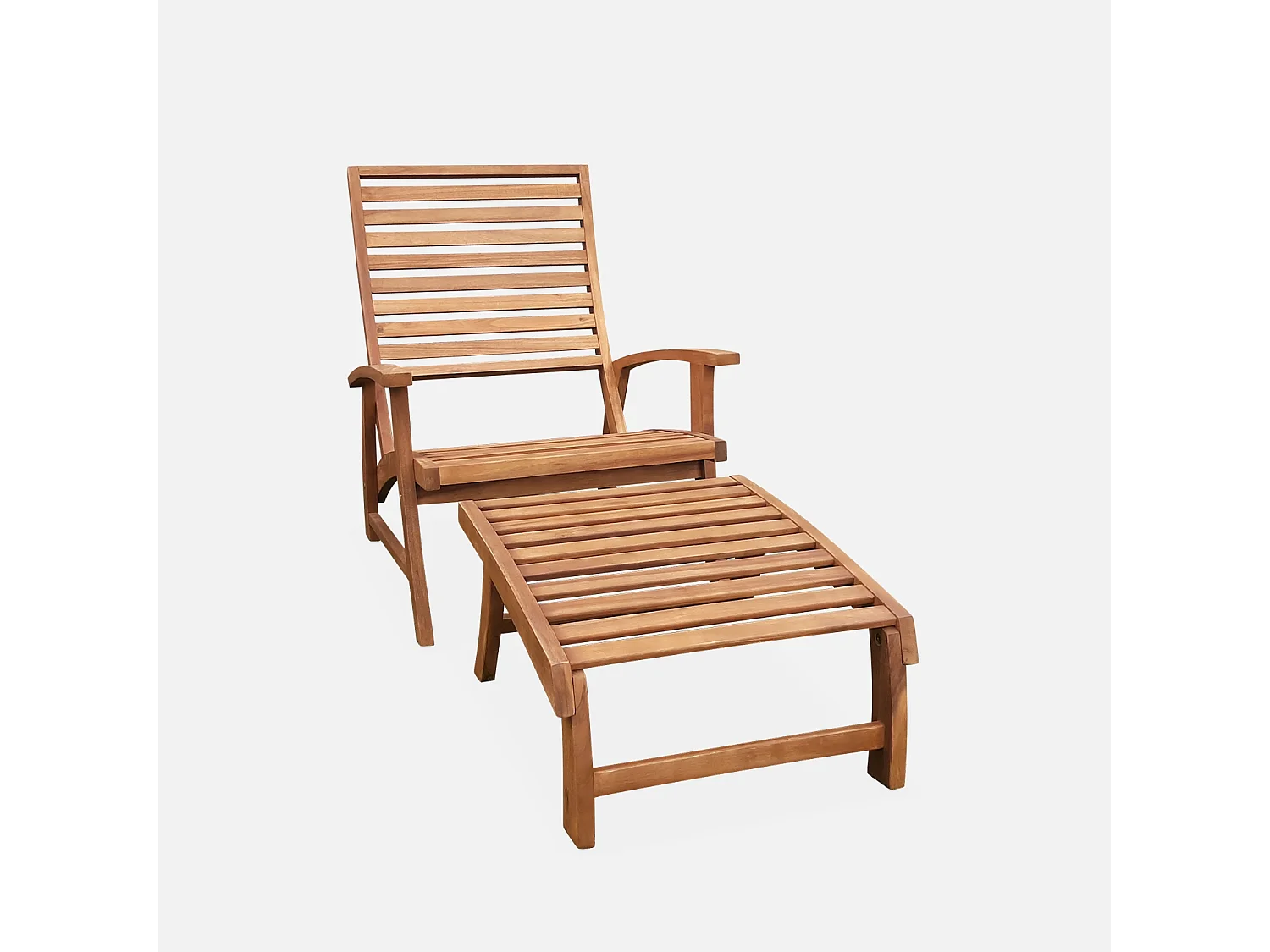 Lot de 2 chaises relaxantes. Puebla. 2 chaises. 2 reposes pieds. 75x59x71cm