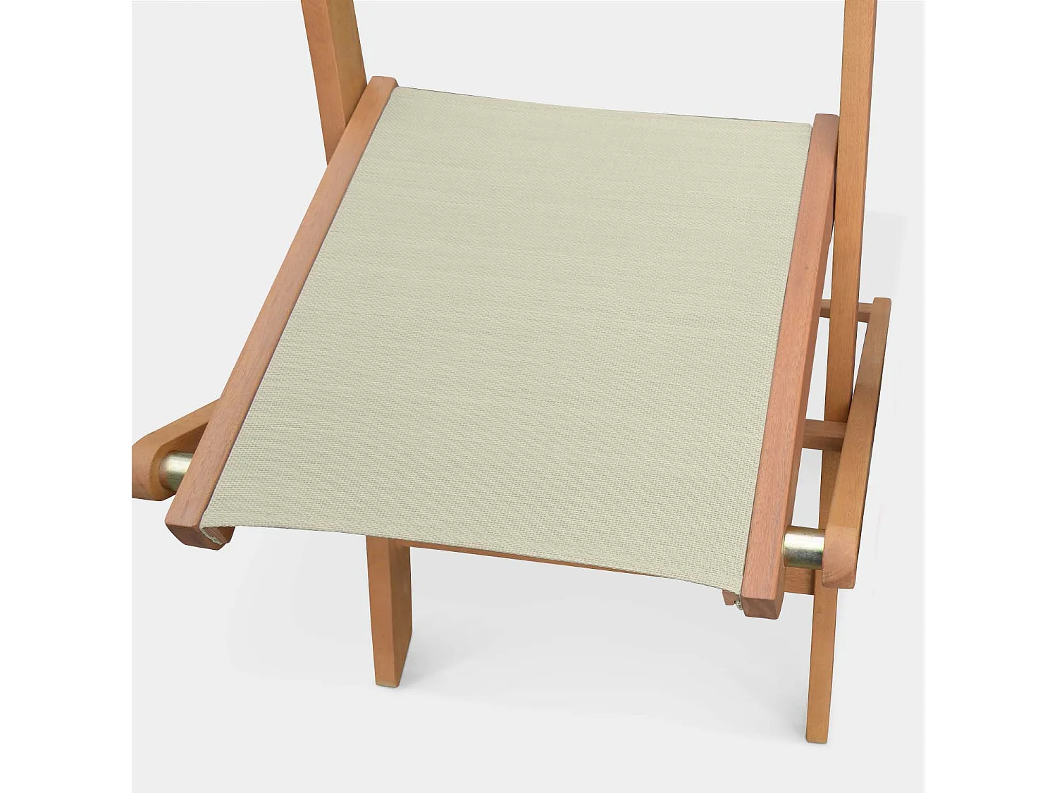Silla de jardín plegable de madera de eucalipto, set de 2 gris pardo