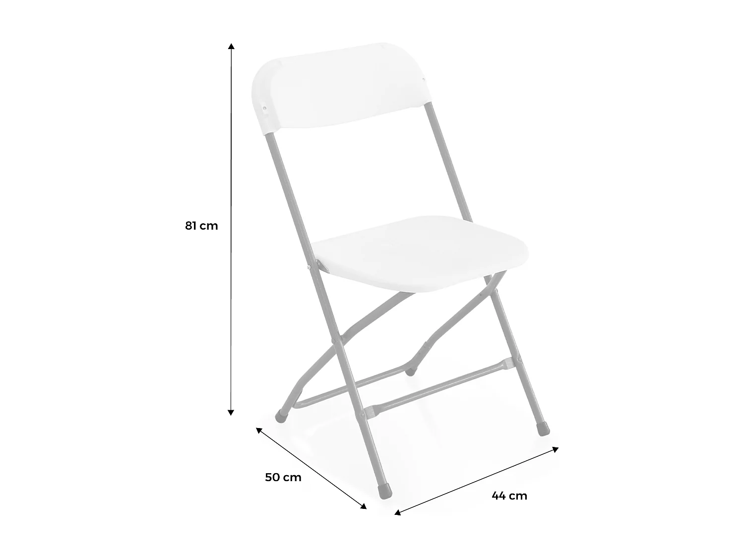 Sillas plegables para eventos, set de 6 gris oscuro