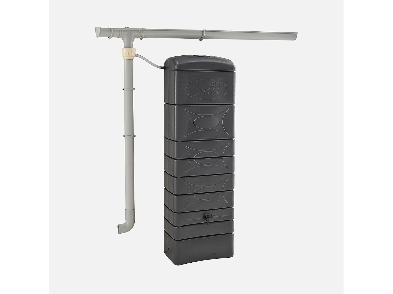 Recuperador de agua mural de 300l antracita