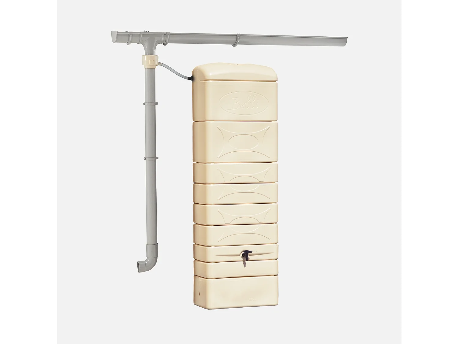 Récupérateur d'eau mural Chastang 300L Beige avec kit raccord chéneau inclus