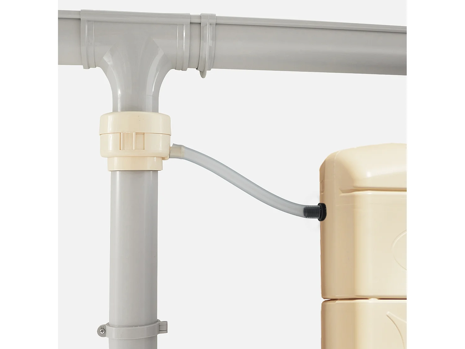 Récupérateur d'eau mural Chastang 300L Beige avec kit raccord chéneau inclus