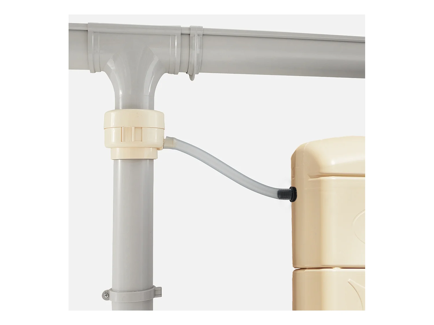 Récupérateur d'eau mural Chastang 300L Beige avec kit raccord chéneau inclus