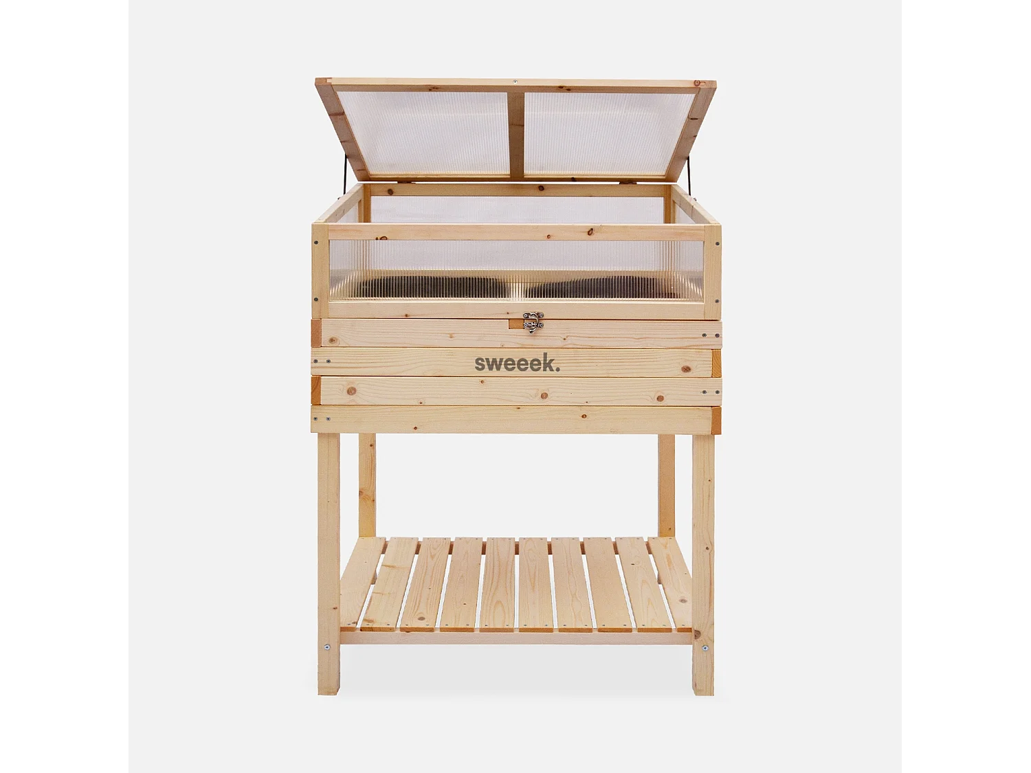 Orto rialzato in legno 80x60x109cm, marrone naturale