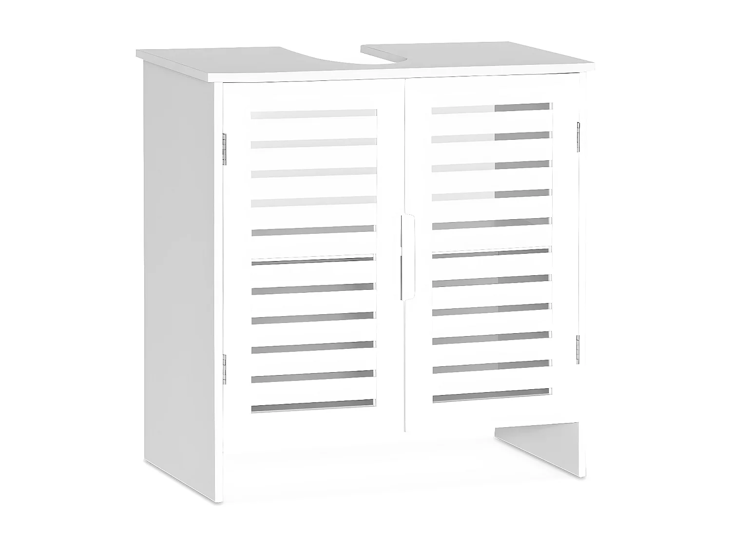 Meuble sous lavabo  - Rivage - 1 étagère. 2 portes ajourées. 2 niveaux de rangement