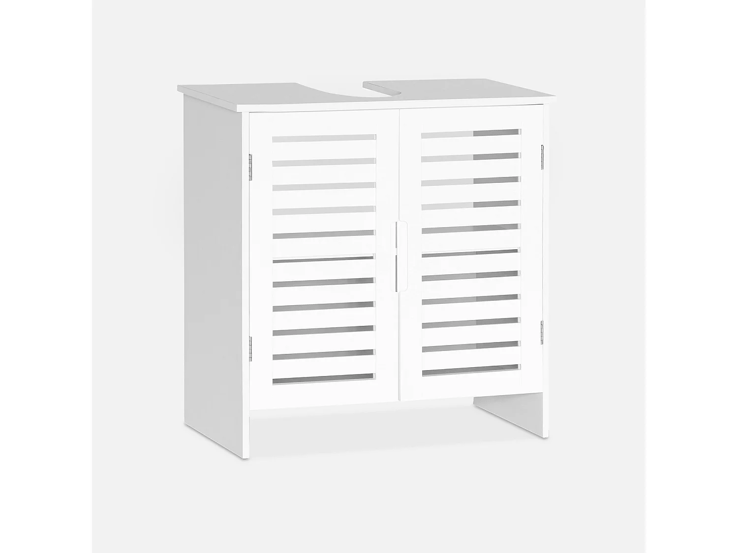 Meuble sous lavabo  - Rivage - 1 étagère. 2 portes ajourées. 2 niveaux de rangement