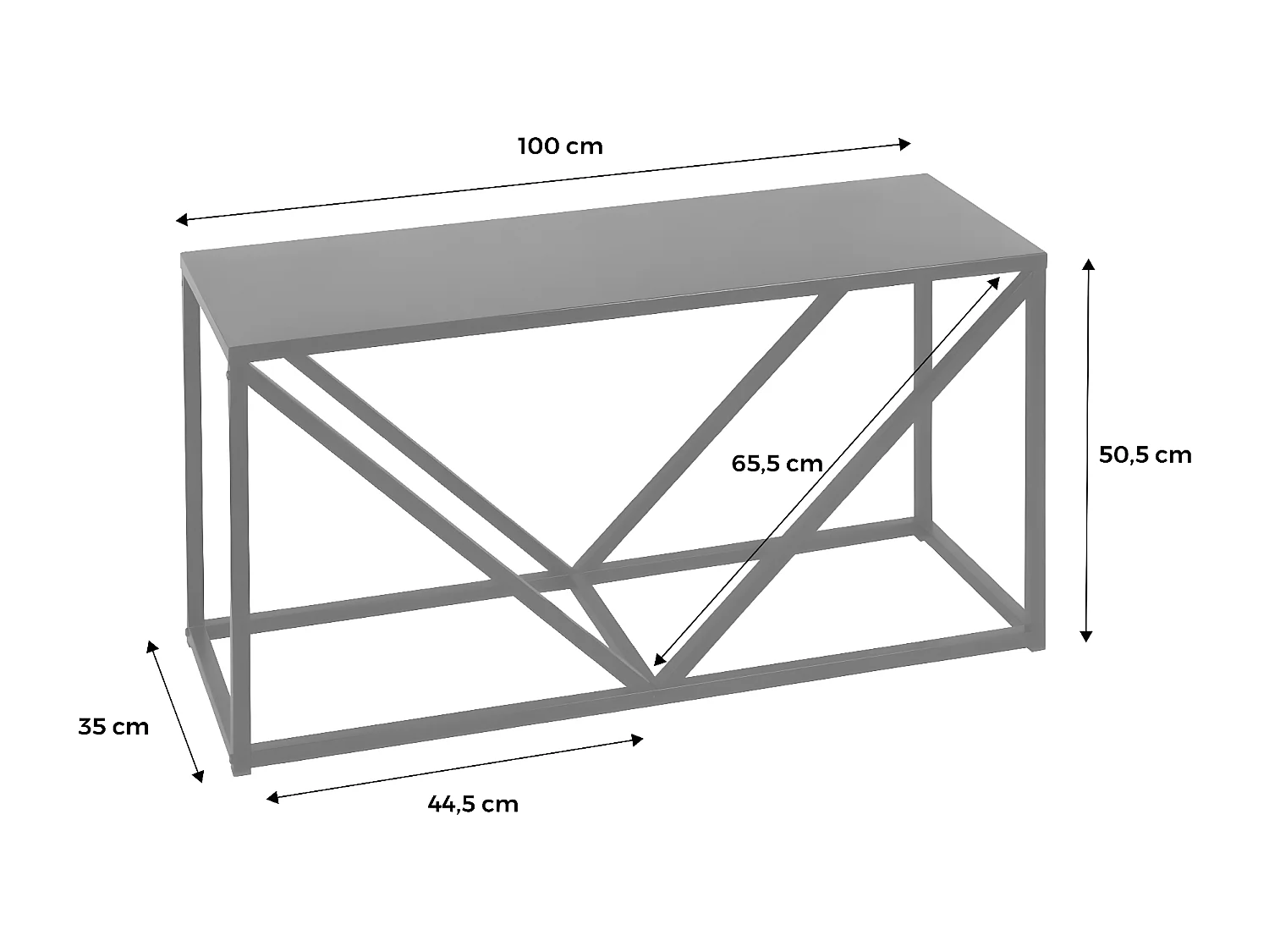 Portaceppi interno, 100cm nero