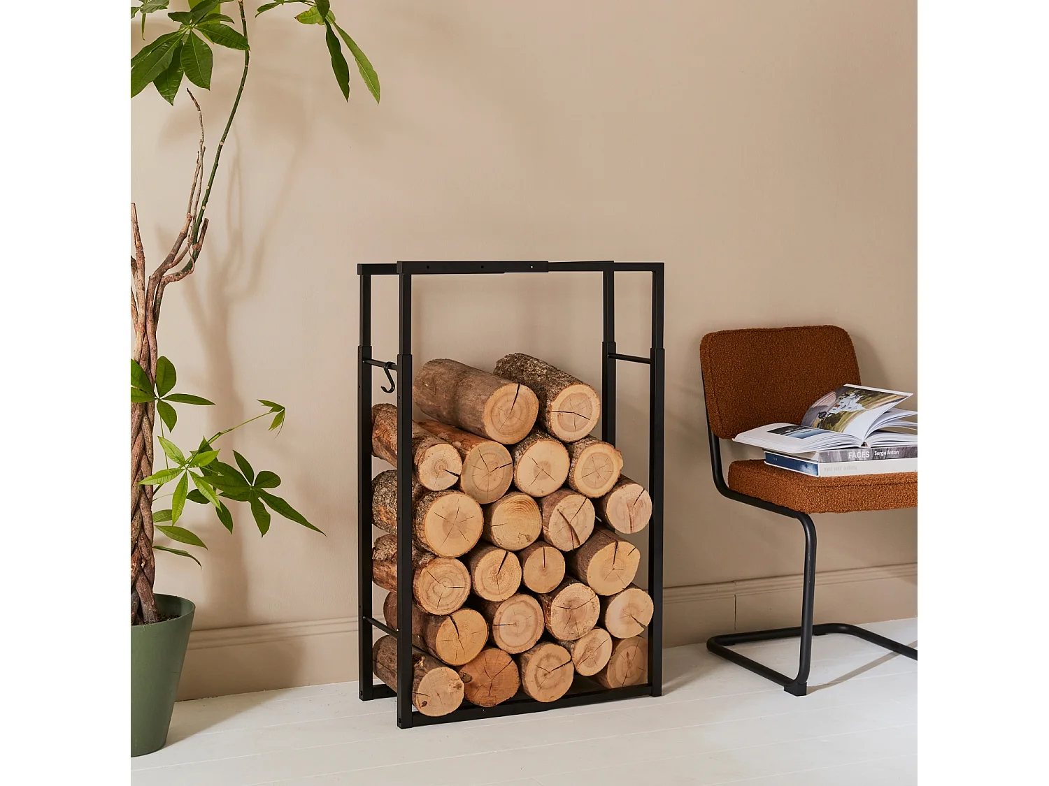 Portaceppi interno modulare, 150cm, nero