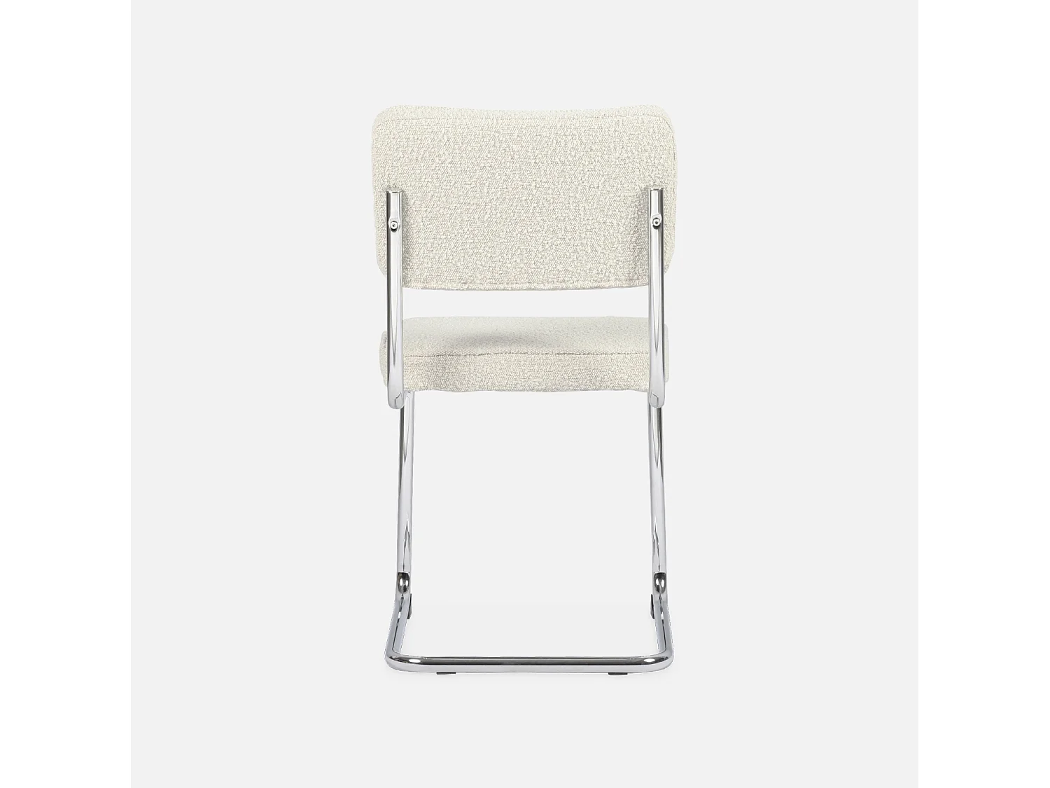 Silla basculante con rizos texturizados, set de 2 blanco roto