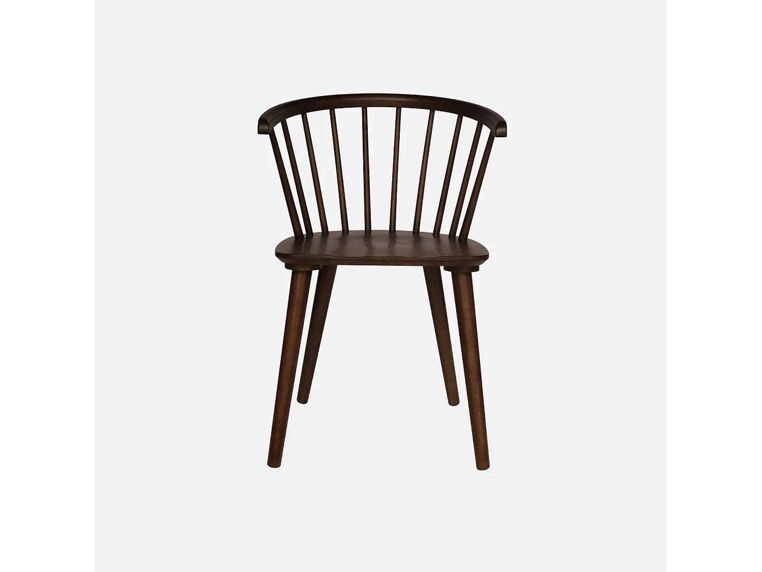 Silla de bar de madera y contrachapado, set de 2 madera oscura