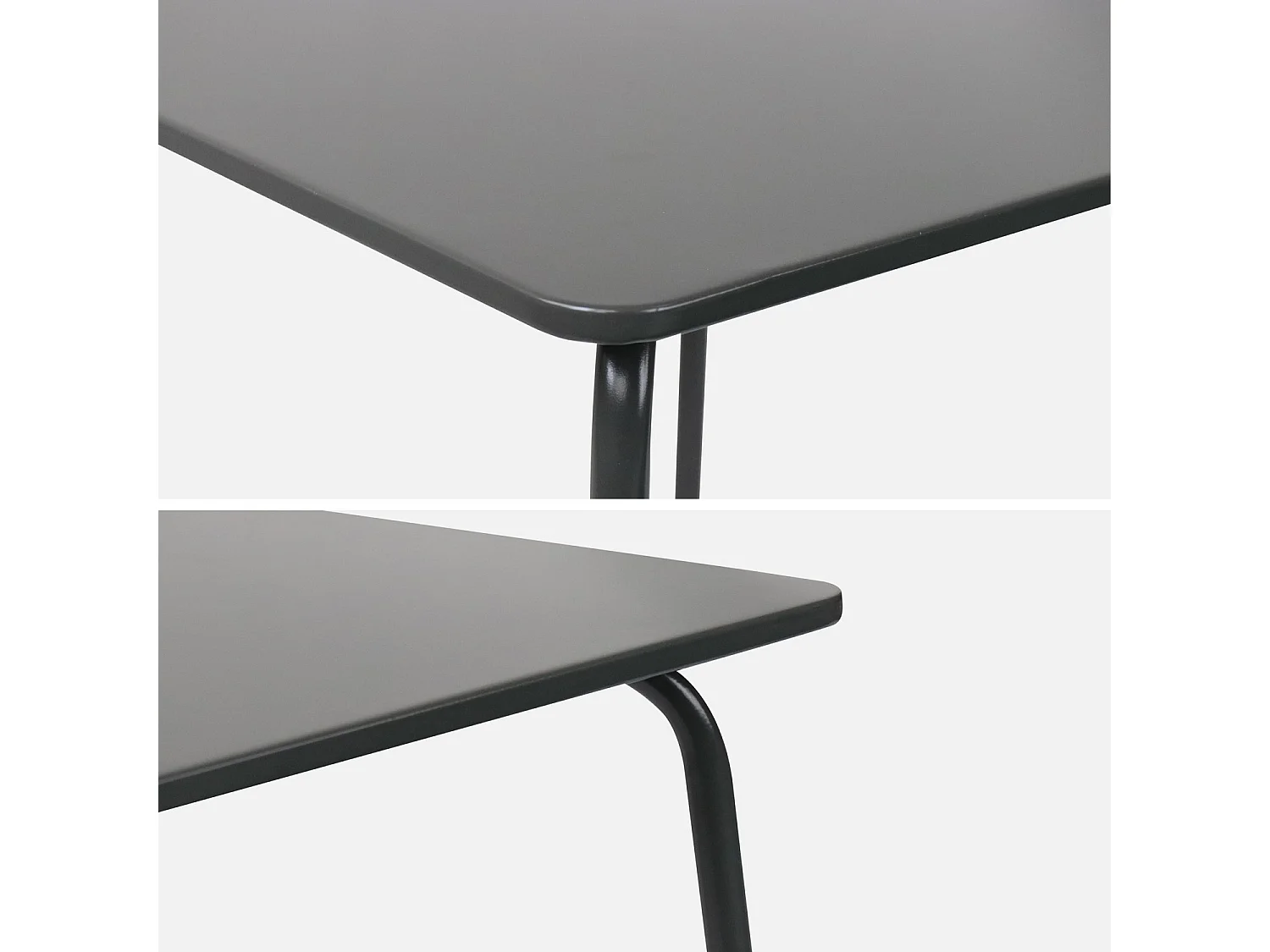 Salon de jardin enfant. table et chaises métal + 4 assises Anna - Multicolore. 48x48cm