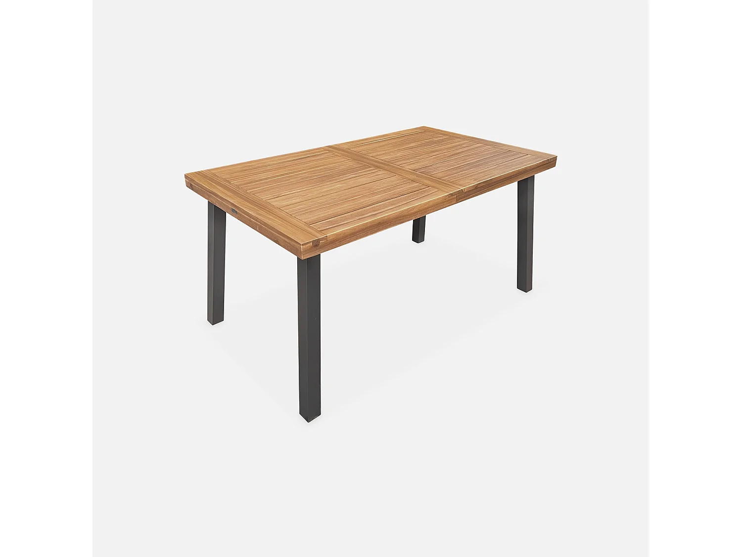 Tavolo da 6 posti in legno e metallo per interni/esterni, legno