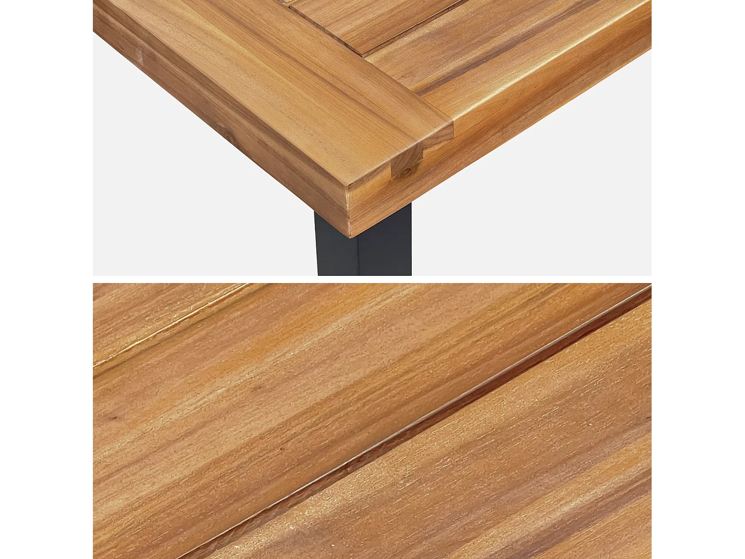 Tavolo da 6 posti in legno e metallo per interni/esterni, legno