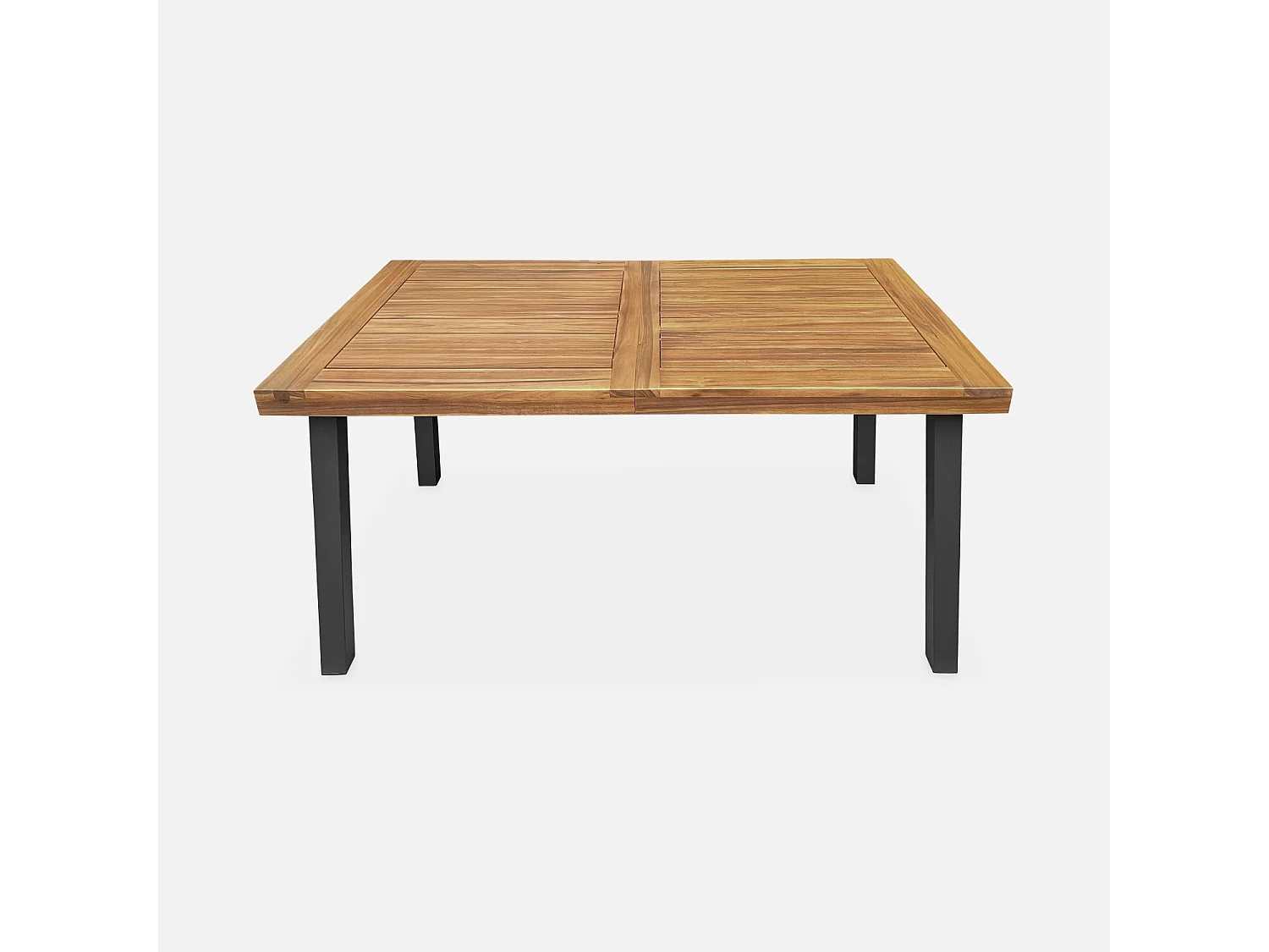 Tavolo da 6 posti in legno e metallo per interni/esterni, legno