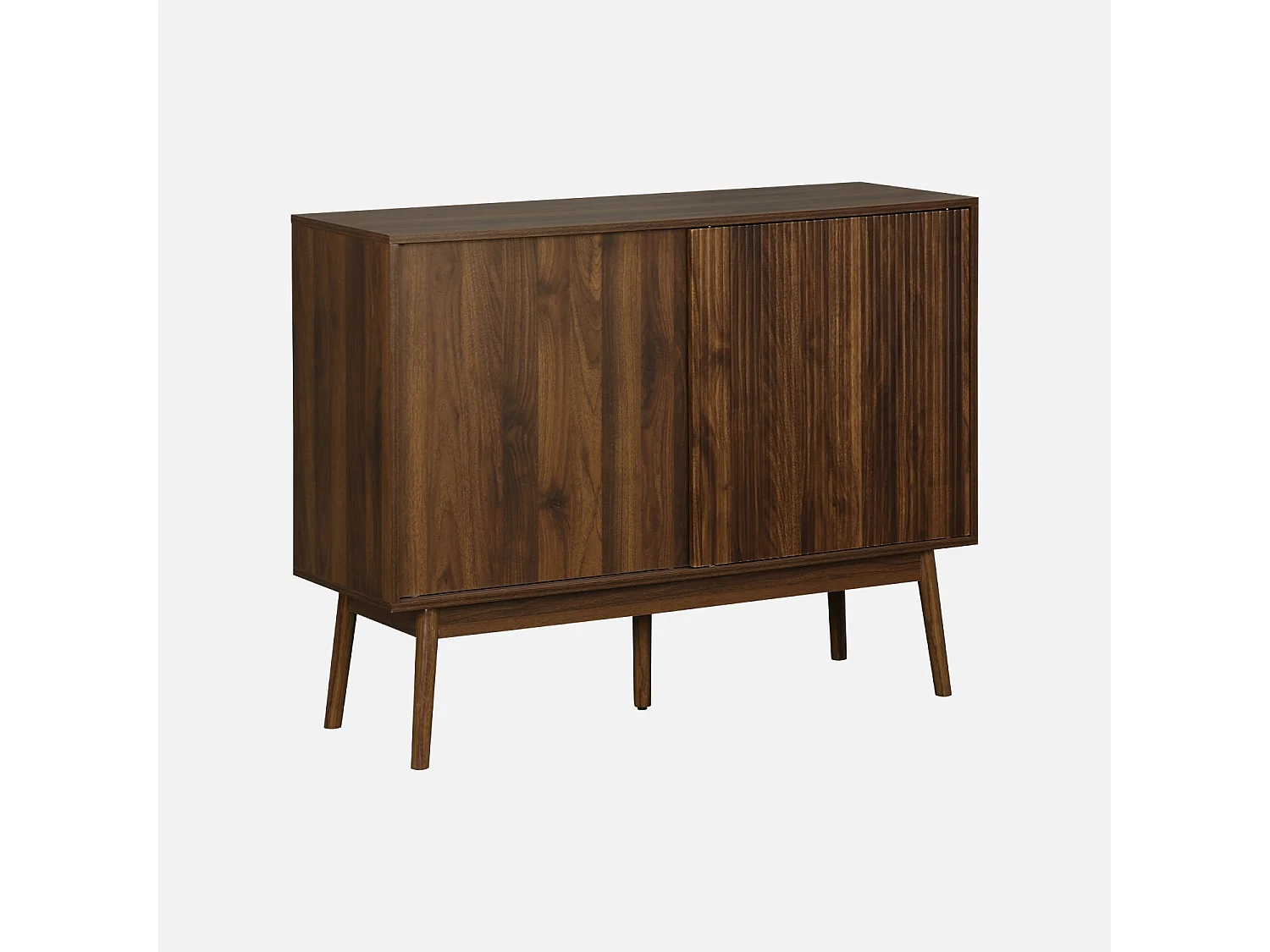 Credenza in legno, 115cm, marrone scuro naturale