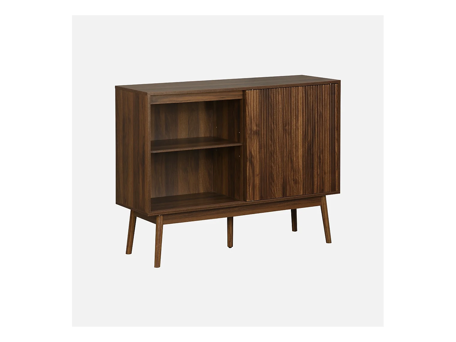 Aparador de efecto madera, 115cm madera oscura