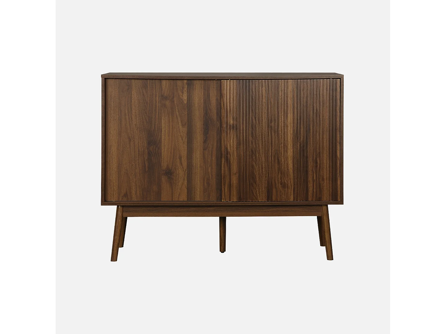 Credenza in legno, 115cm, marrone scuro naturale