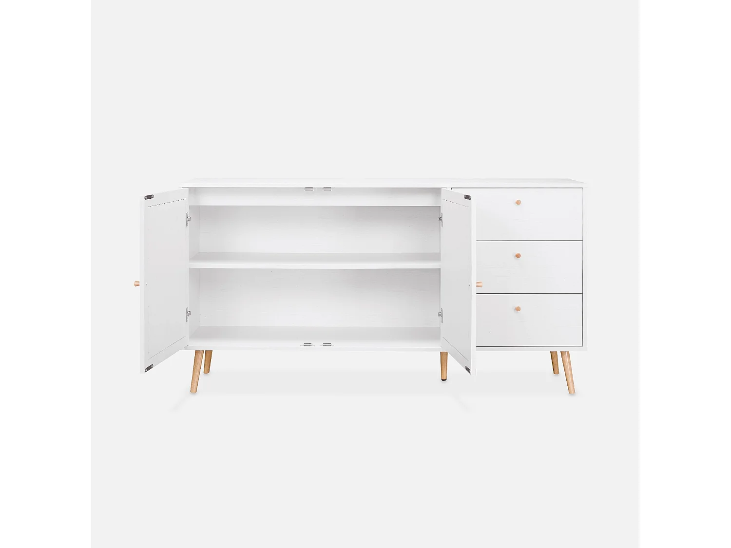 Aparador de caña, 150cm blanco roto