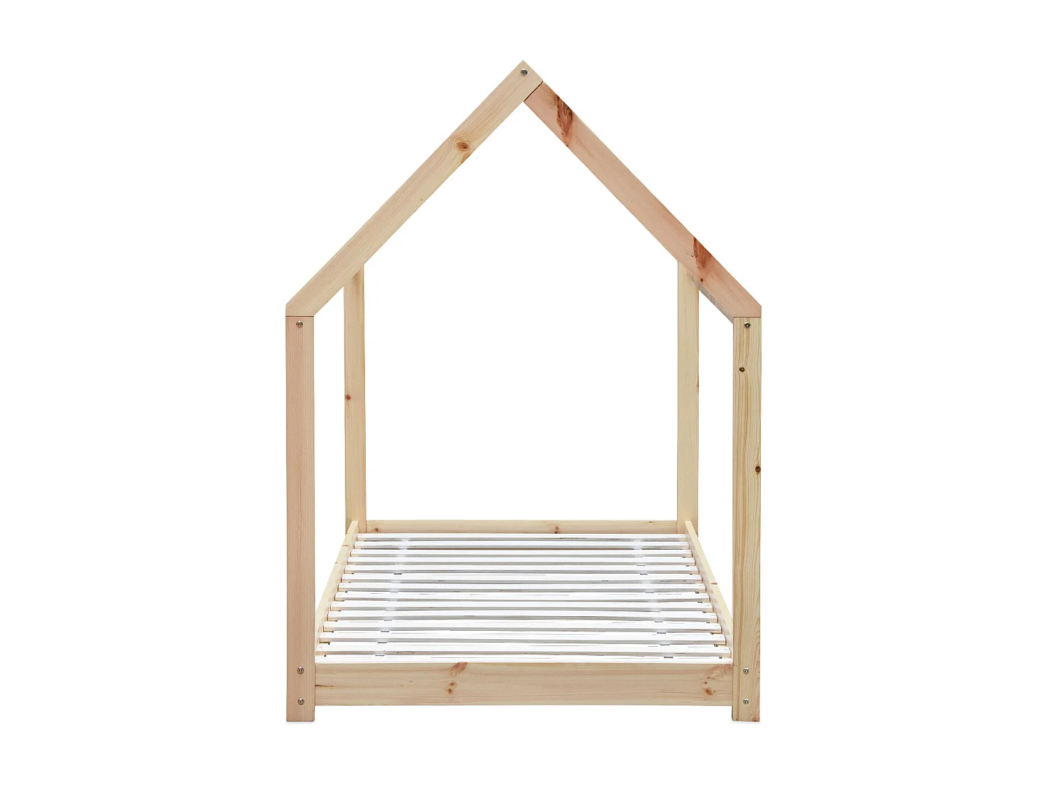 Cama infantil de pino natural, 90x190cm natural