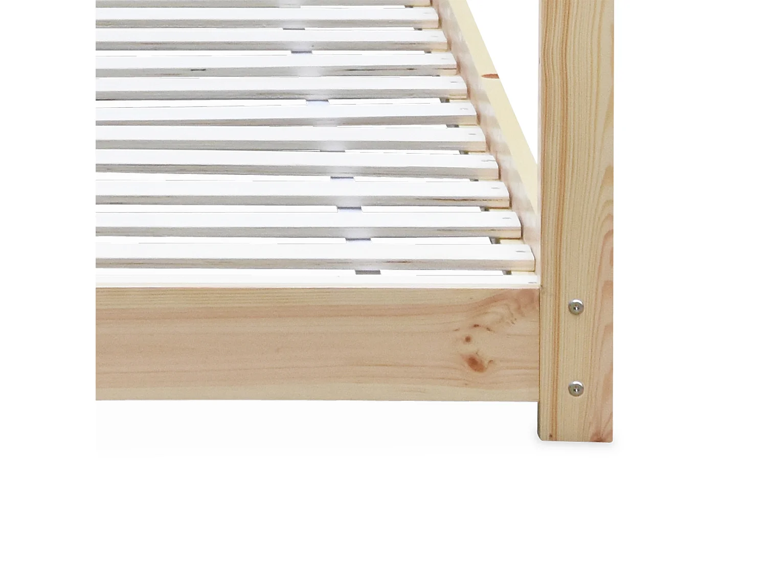 Cama infantil de pino natural, 90x190cm natural