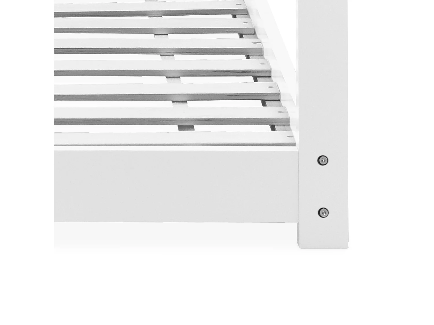 Cama infantil de pino natural, 90x190cm blanco