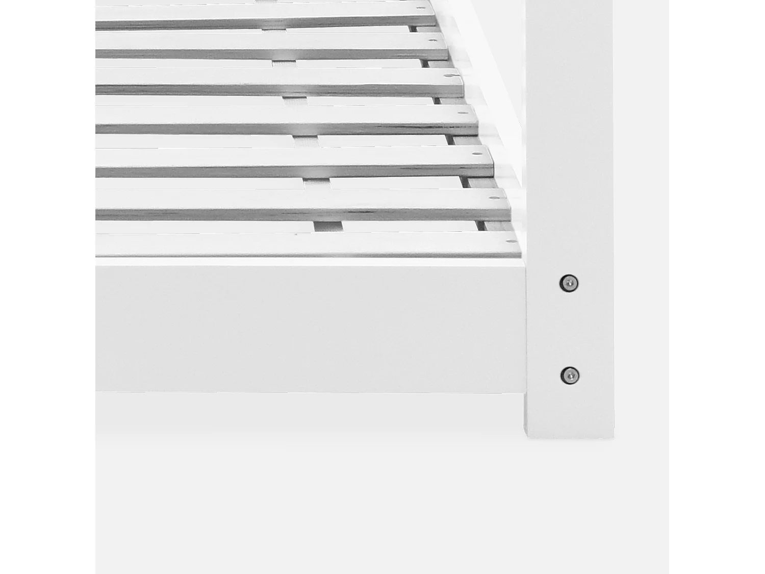 Cama infantil de pino natural, 90x190cm blanco