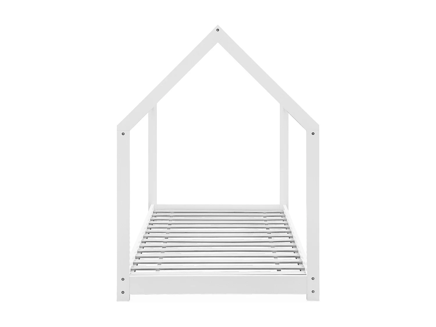 Cama infantil de pino natural, 90x190cm blanco