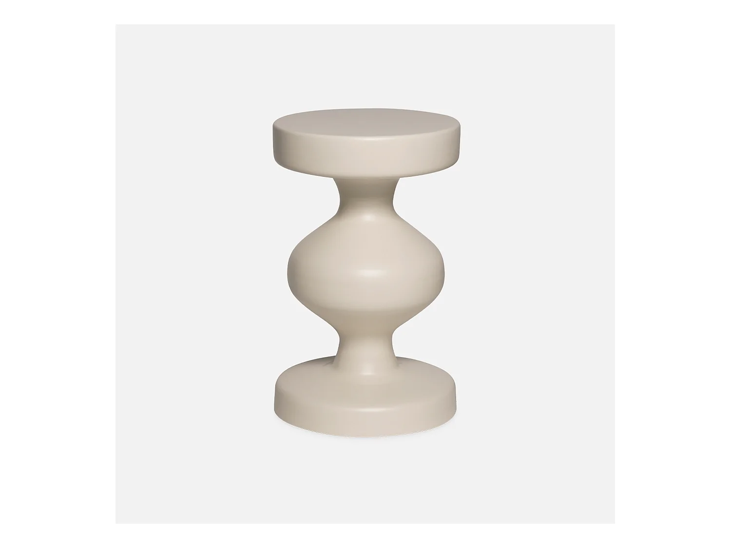 Table d'appoint. bout de canapé. table de chevet en métal. crème. Hawa Ø29.5 x H 47cm
