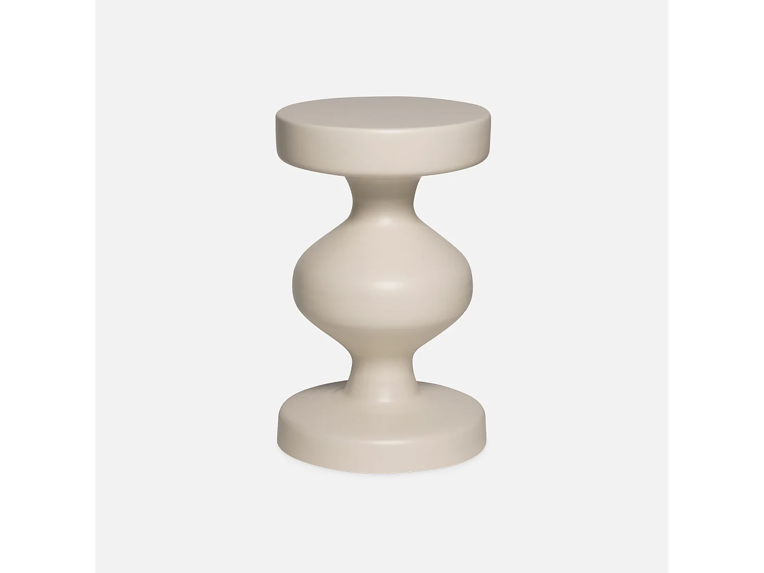 Table d'appoint. bout de canapé. table de chevet en métal. crème. Hawa Ø29.5 x H 48.5cm