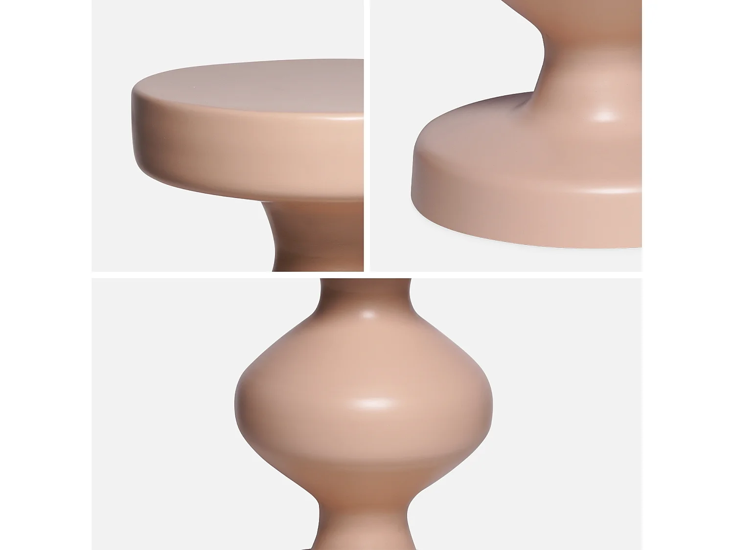 Table d'appoint. bout de canapé. table de chevet en métal. rose. Hawa Ø29.5 x H 48.5cm