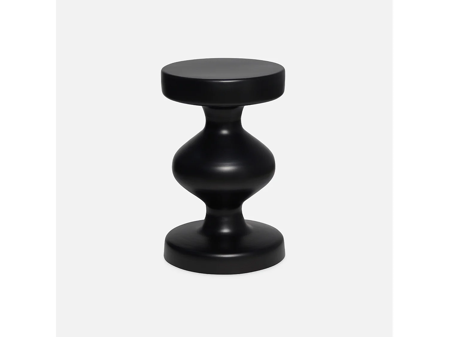 Table d'appoint. bout de canapé. table de chevet en métal. noir. Hawa Ø29.5 x H 48.5cm