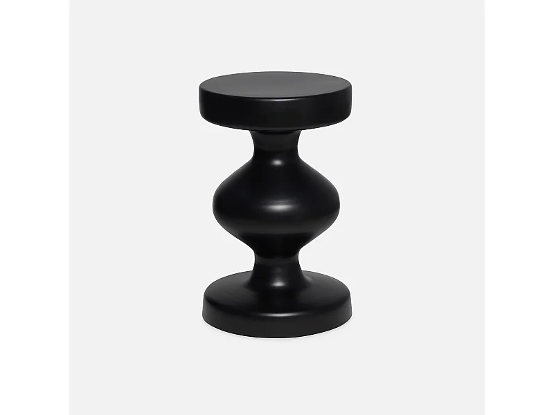 Mesa auxiliar o mesita de metal negro