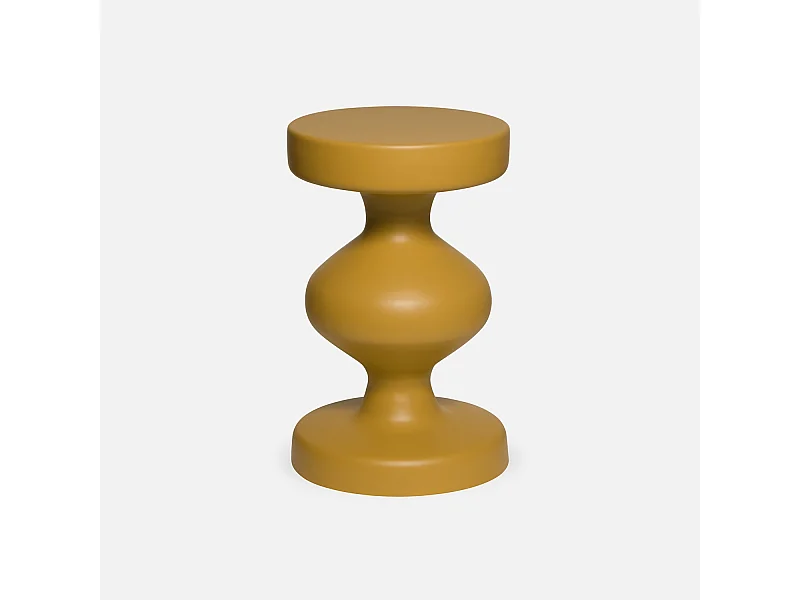 Table d'appoint. bout de canapé. table de chevet en métal. moutarde. Hawa Ø29.5 x H 48.5cm