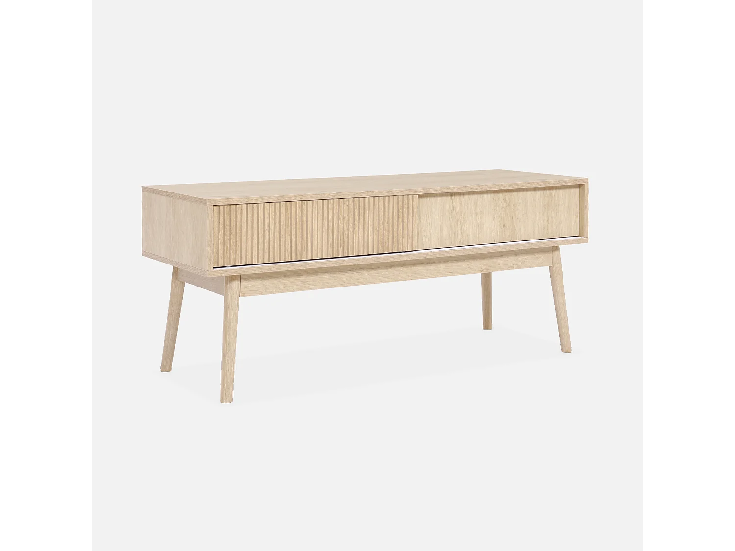 Mueble tv escandinavo efecto madera, 115cm madera