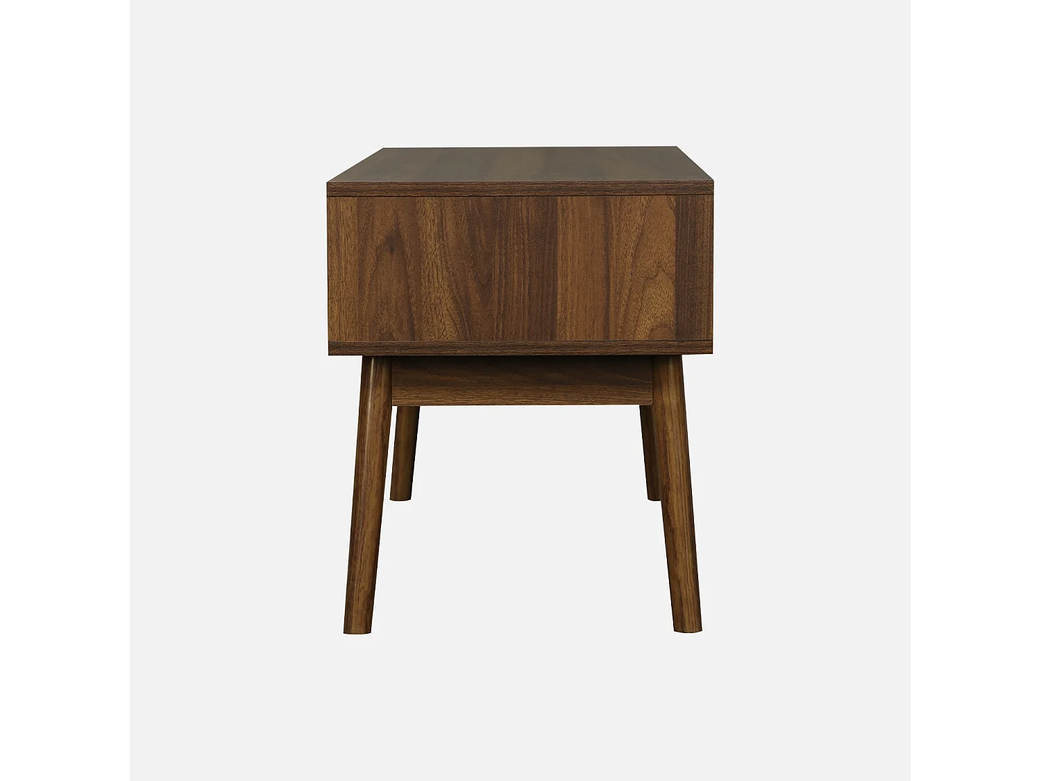 Mueble tv escandinavo efecto madera, 115cm madera oscura