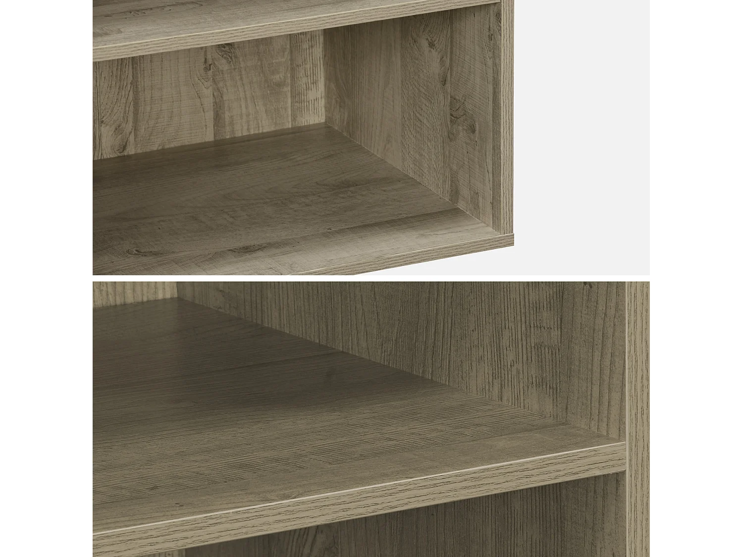 Module dressing avec 5 étagères. couleur naturel. panneaux stratifiés